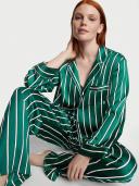 Satin Long Pajama Set , Multicolored, Smallreg - Women's Pajamas Sets - Victoria's Secret