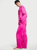 Satin Long Pajama Set , Pink, Largereg - Women's Pajamas Sets - Victoria's Secret