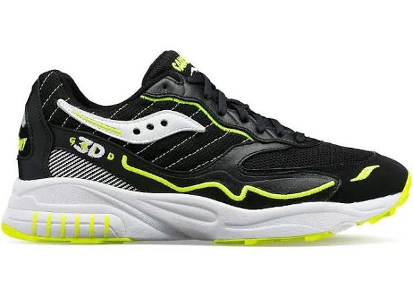 Saucony 3D Grid Hurricane Black Acid Yellow
