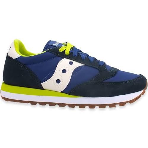 Saucony Originals Jazz Original Shoes Electric Blue Lime Green - 44.5