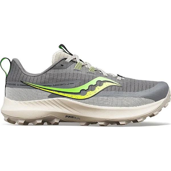 Saucony Peregrine 13 Shoes Grey Green Yellow - 45