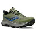 Saucony Peregrine 13 Shoes Khaki Green Blue - 47