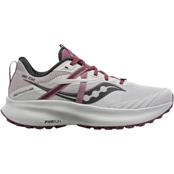 Saucony Ride 15 TR Shoes Women Light Grey Dark Red - 40.5