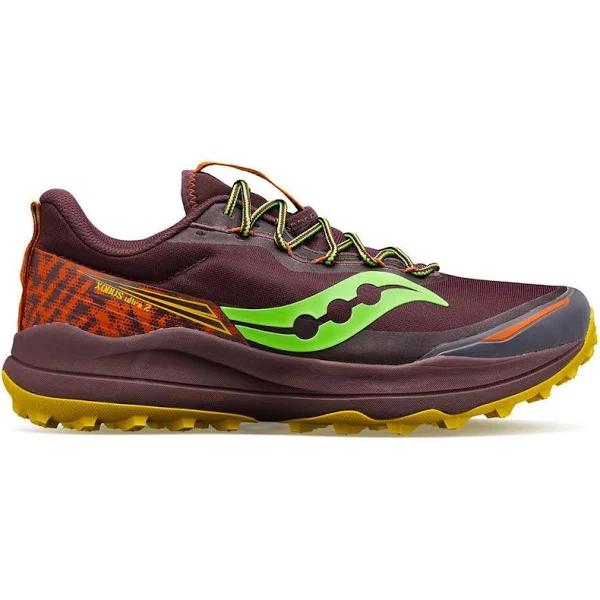 Saucony Xodus Ultra 2 Shoes Maroon Green - 47