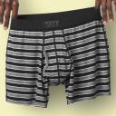 Saxx Men's Ultra Boxer Brief Black Crew Stripe XL