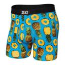 Saxx Men's Ultra Boxer Brief Underwear - Polka Pineapple Blue