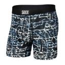 Saxx Men's Ultra Boxer Brief Underwear - Polka Pineapple Blue XL