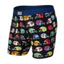 Saxx Men's Ultra Boxer Brief Underwear - Polka Pineapple Blue XL