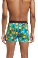 Saxx Men's Ultra Boxer Brief Underwear - Polka Pineapple Blue XL