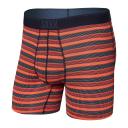 Saxx Quest Boxer Brief Fly Men's Underwear, S Red Solar Stripe