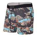 Saxx Quest Boxer Brief Fly Men's Underwear, S Red Solar Stripe