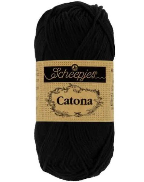 Scheepjes Catona - 110 Jet Black 50g