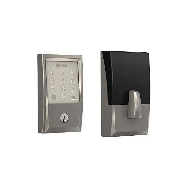 Schlage Encode Smart Wi-Fi Deadbolt With Century Trim in Satin Nickel