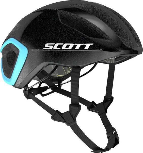 Scott Cadence Plus Helmet - Black Light Blue 55-59 / Azzurro