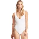 Seafolly Sea Dive Deep V-Neck Swimsuit - Ultramarine