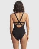 Seafolly Seafolly Collective Deep V One Piece , Black, Size 18