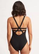 Seafolly Seafolly Collective Deep V One Piece , Black, Size 18