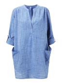 Seafolly Womens Chambray Boyfriend Cotton Beach Shirt XS