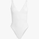 Seafolly Womens Deep V Neck One Piece Swimsuit Light Blue/ Light Blue