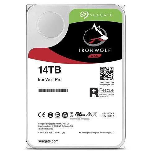 Seagate IronWolf Pro 14TB NAS Internal Hard Drive - CMR 3.5" SATA 6Gbps,7200 RPM