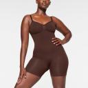 Seamless Sculpt Mid Thigh Bodysuit | Espresso