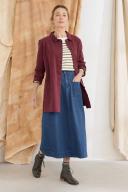 Seasalt Cornwall Dusk Journey Skirt in Mid Indigo Wash 12