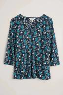 Seasalt Cornwall Gypsophilia Top in Inky Brocade Maritime 14