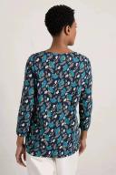 Seasalt Cornwall Gypsophilia Top in Inky Brocade Maritime 14