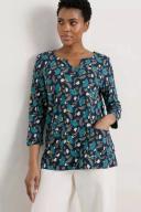 Seasalt Cornwall Gypsophilia Top in Inky Brocade Maritime 14