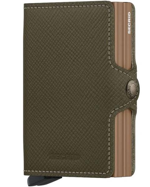 Secrid Twinwallet Compact Wallet - Saffiano Olive