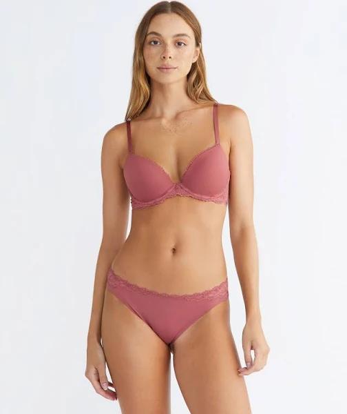 Seductive Comfort Lotus Floral Lift Demi Bra Pink 8 E