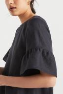 Seed Heritage Core Linen Mini Dress in Deep Navy Dark Navy 04