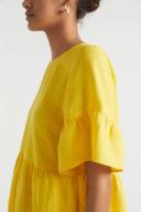 Seed Heritage Core Linen Mini Dress in Gold Amber Yellow 12