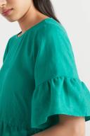 Seed Heritage Core Linen Mini Dress in Green 12