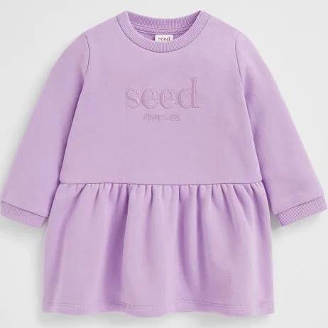 Seed Heritage Core Logo Dress Purple 1