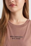 Seed Heritage Core Logo Tee in Brown Chocolate 10