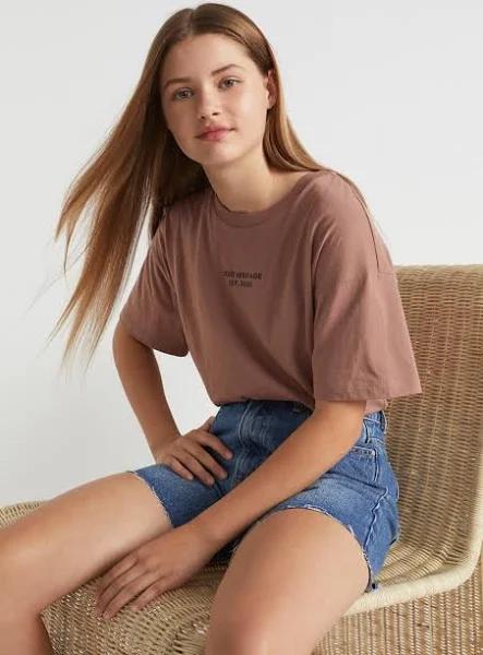 Seed Heritage Core Logo Tee in Brown Chocolate 10