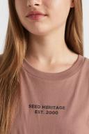 Seed Heritage Core Logo Tee in Brown Chocolate 16