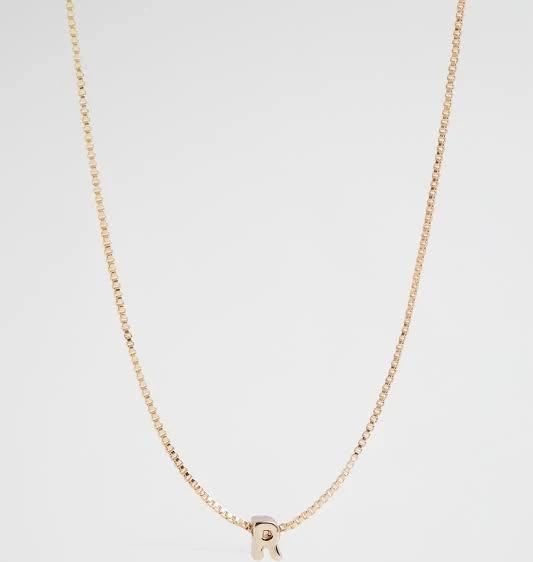 Seed Heritage Initial 'R' Necklace in Gold