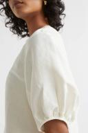 Seed Heritage Linen Blend Panelled Blouse in Cream 16