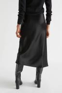 Seed Heritage Satin Slip Midi Skirt Black 06