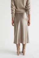 Seed Heritage Satin Slip Midi Skirt Grey 14