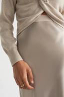 Seed Heritage Satin Slip Midi Skirt Grey 14