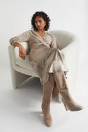 Seed Heritage Satin Slip Midi Skirt Grey 8