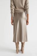 Seed Heritage Satin Slip Midi Skirt Grey 8