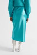 Seed Heritage Satin Slip Midi Skirt in Blue 16