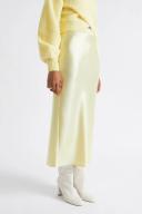 Seed Heritage Satin Slip Midi Skirt in Yellow 10