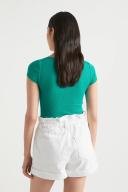 Seed Heritage Square Neck Rib Tee in Green XL