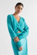 Seed Heritage Wool Blend Twist Knit in Blue XS