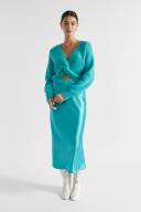 Seed Heritage Wool Blend Twist Knit in Blue XS